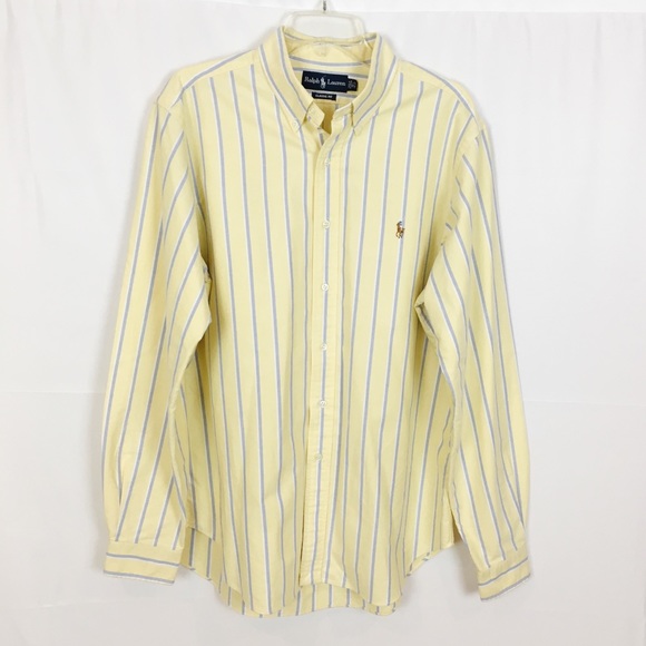 ralph lauren yellow striped shirt